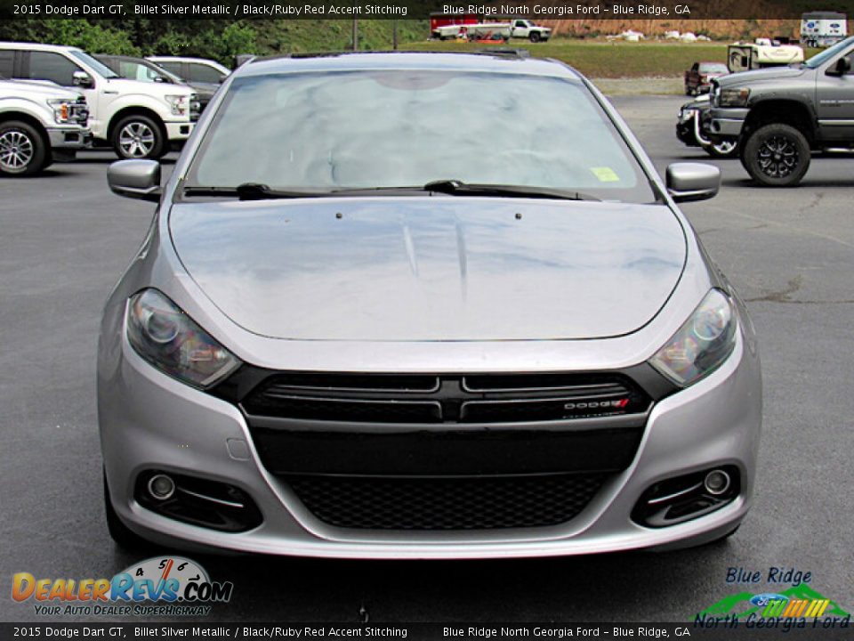 2015 Dodge Dart GT Billet Silver Metallic / Black/Ruby Red Accent Stitching Photo #8