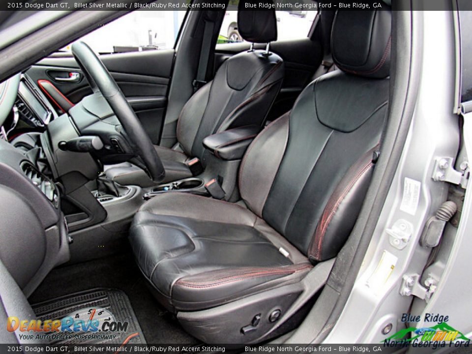 2015 Dodge Dart GT Billet Silver Metallic / Black/Ruby Red Accent Stitching Photo #11