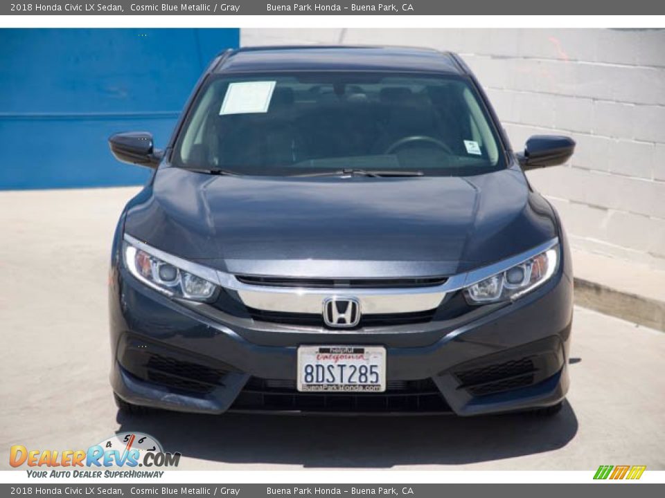 2018 Honda Civic LX Sedan Cosmic Blue Metallic / Gray Photo #7