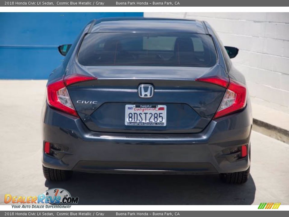 2018 Honda Civic LX Sedan Cosmic Blue Metallic / Gray Photo #9