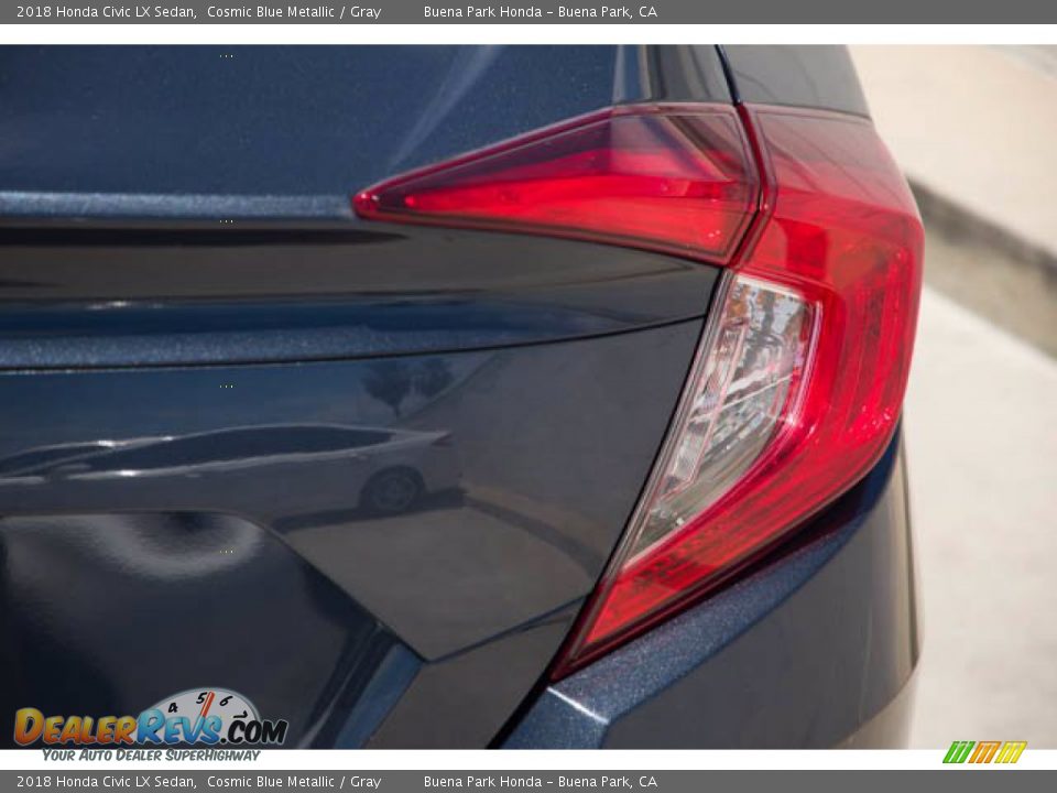 2018 Honda Civic LX Sedan Cosmic Blue Metallic / Gray Photo #11