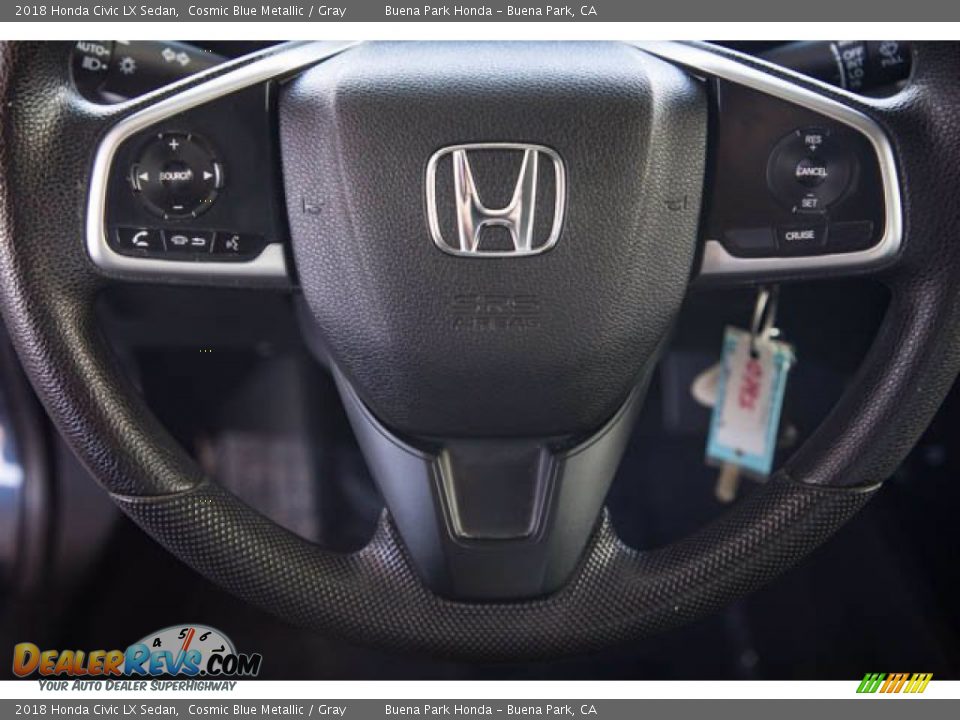 2018 Honda Civic LX Sedan Cosmic Blue Metallic / Gray Photo #13