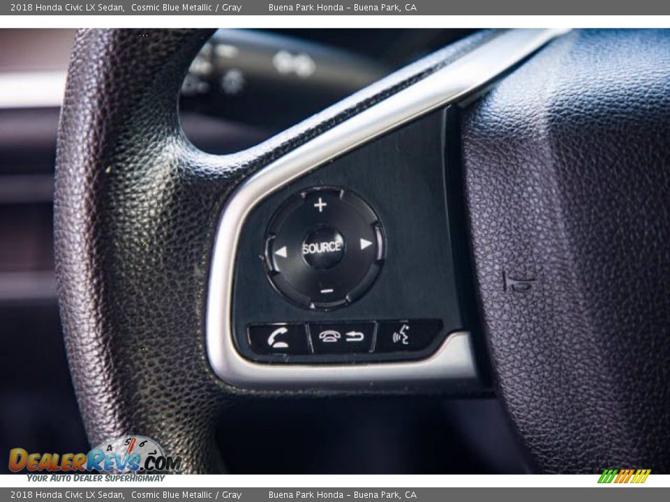 2018 Honda Civic LX Sedan Cosmic Blue Metallic / Gray Photo #14