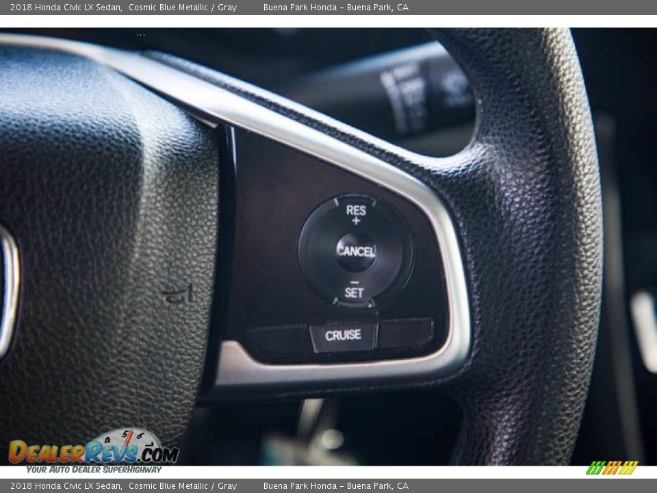 2018 Honda Civic LX Sedan Cosmic Blue Metallic / Gray Photo #15