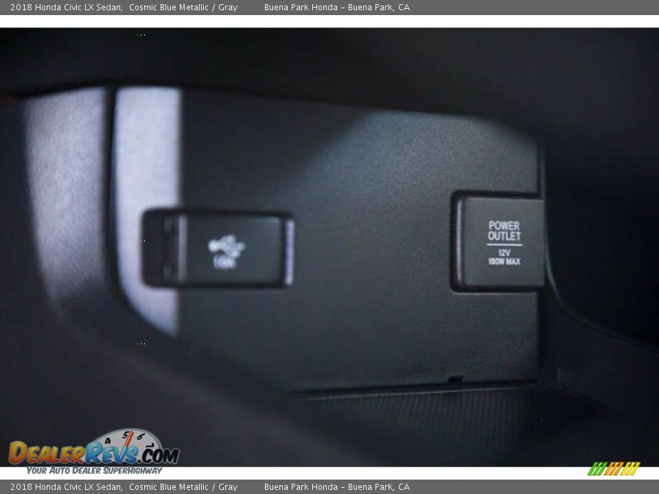 2018 Honda Civic LX Sedan Cosmic Blue Metallic / Gray Photo #16