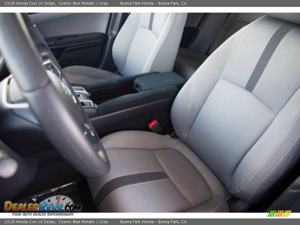 2018 Honda Civic LX Sedan Cosmic Blue Metallic / Gray Photo #17