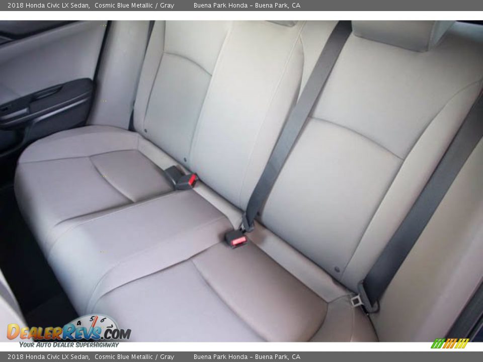 2018 Honda Civic LX Sedan Cosmic Blue Metallic / Gray Photo #18