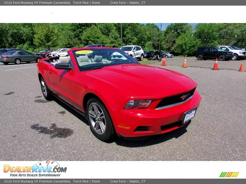 2010 Ford Mustang V6 Premium Convertible Torch Red / Stone Photo #1