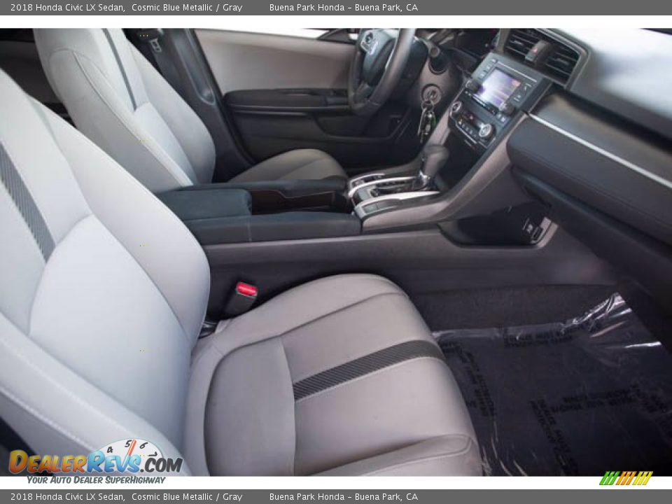 2018 Honda Civic LX Sedan Cosmic Blue Metallic / Gray Photo #22