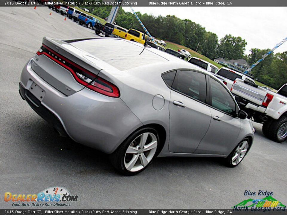 2015 Dodge Dart GT Billet Silver Metallic / Black/Ruby Red Accent Stitching Photo #27