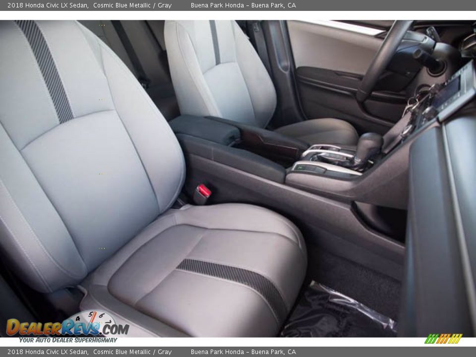 2018 Honda Civic LX Sedan Cosmic Blue Metallic / Gray Photo #23