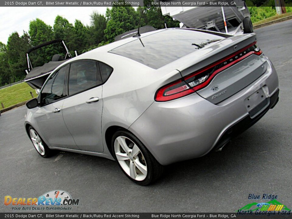 2015 Dodge Dart GT Billet Silver Metallic / Black/Ruby Red Accent Stitching Photo #28