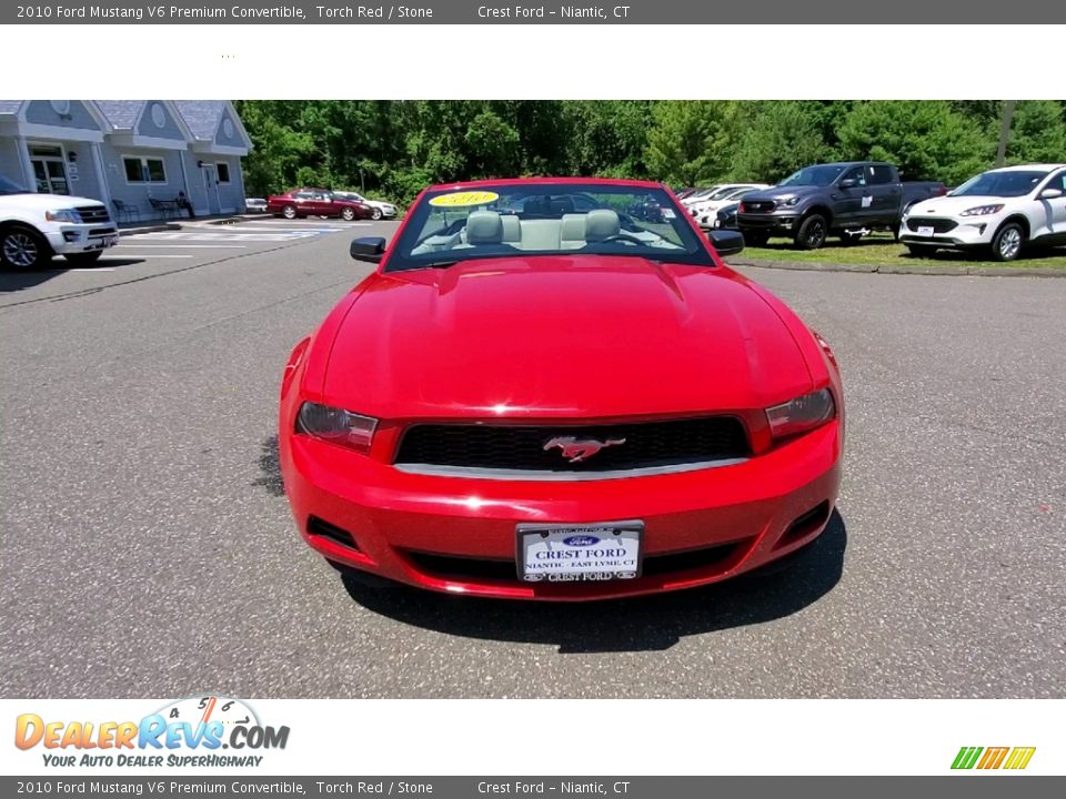 2010 Ford Mustang V6 Premium Convertible Torch Red / Stone Photo #3