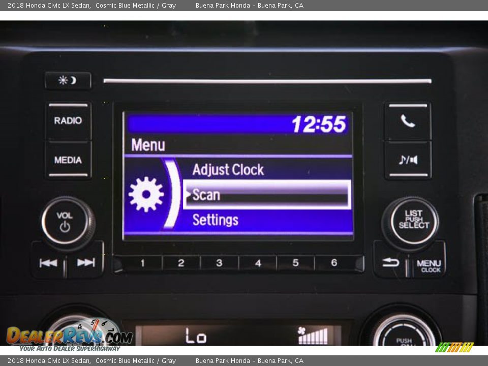 2018 Honda Civic LX Sedan Cosmic Blue Metallic / Gray Photo #24