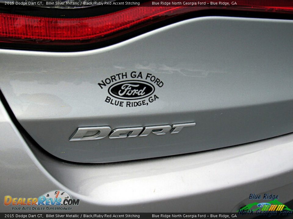 2015 Dodge Dart GT Billet Silver Metallic / Black/Ruby Red Accent Stitching Photo #29