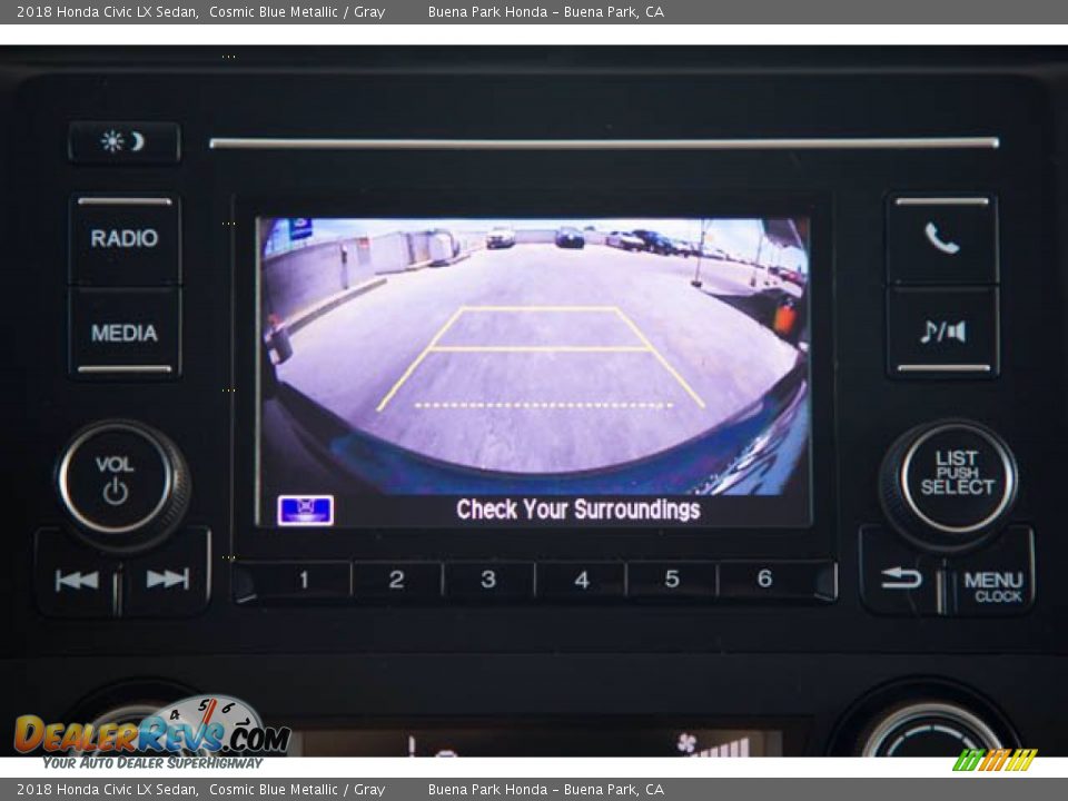 2018 Honda Civic LX Sedan Cosmic Blue Metallic / Gray Photo #25