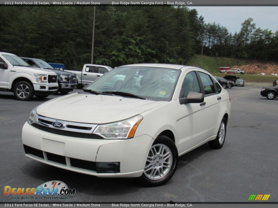 2011 Ford Focus SE Sedan White Suede / Medium Stone Photo #1