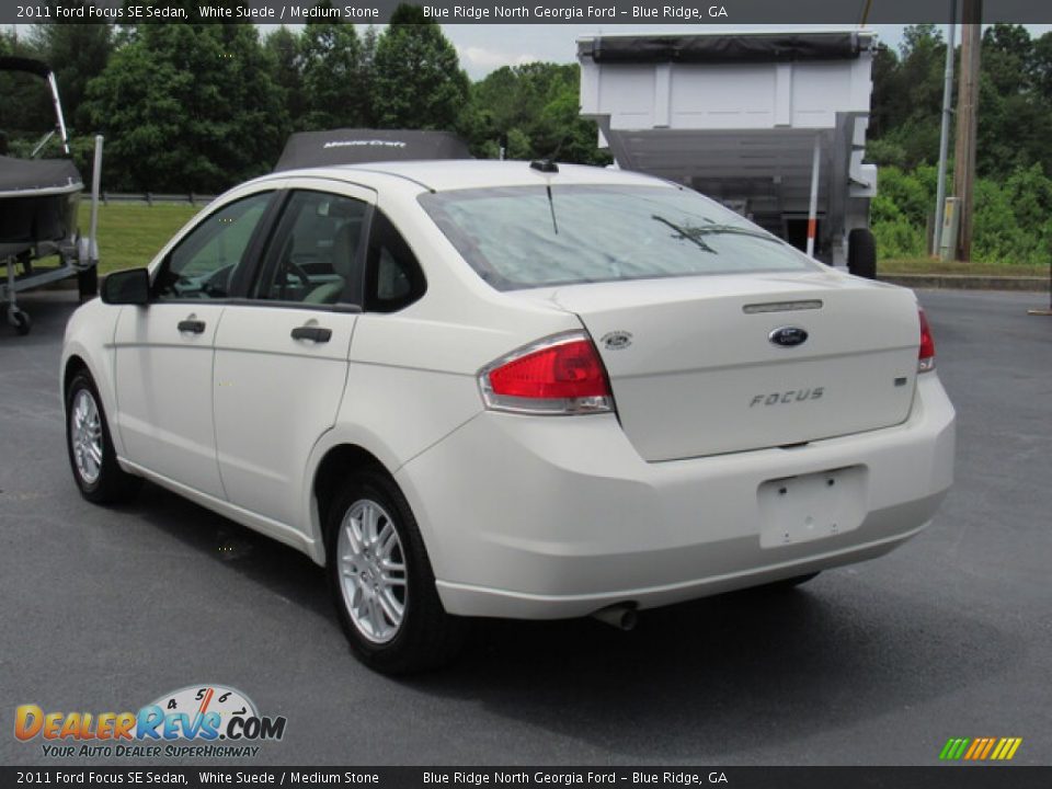 2011 Ford Focus SE Sedan White Suede / Medium Stone Photo #3