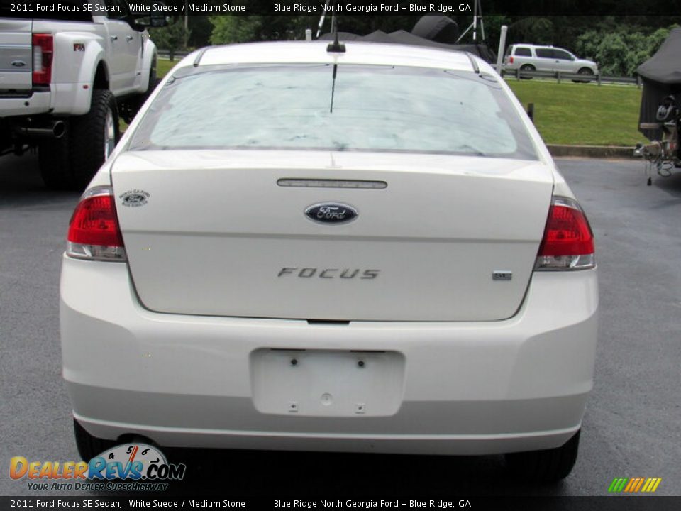 2011 Ford Focus SE Sedan White Suede / Medium Stone Photo #4