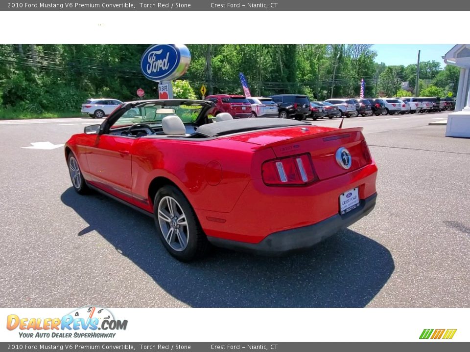 2010 Ford Mustang V6 Premium Convertible Torch Red / Stone Photo #7