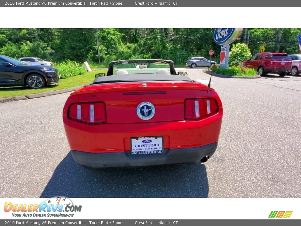 2010 Ford Mustang V6 Premium Convertible Torch Red / Stone Photo #8