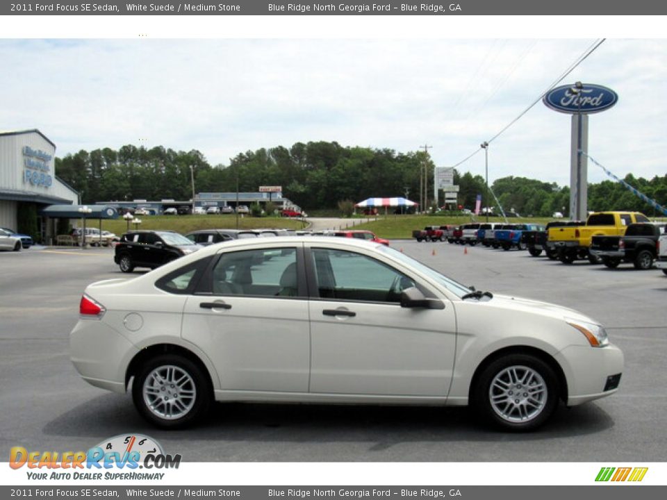 2011 Ford Focus SE Sedan White Suede / Medium Stone Photo #6