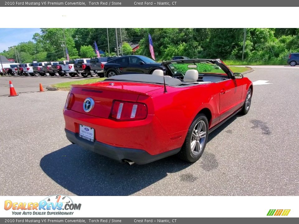 2010 Ford Mustang V6 Premium Convertible Torch Red / Stone Photo #9