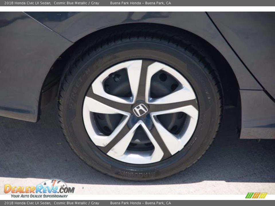 2018 Honda Civic LX Sedan Cosmic Blue Metallic / Gray Photo #33