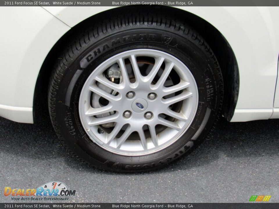 2011 Ford Focus SE Sedan White Suede / Medium Stone Photo #9