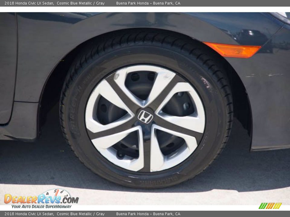 2018 Honda Civic LX Sedan Cosmic Blue Metallic / Gray Photo #34