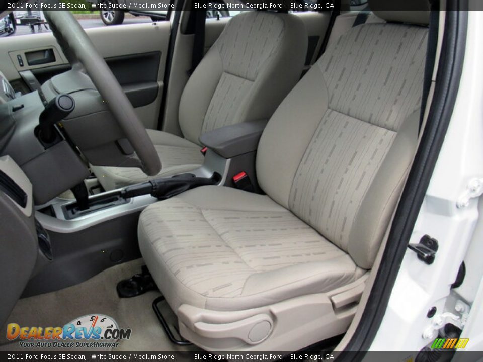 2011 Ford Focus SE Sedan White Suede / Medium Stone Photo #10