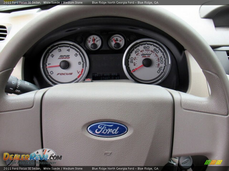 2011 Ford Focus SE Sedan White Suede / Medium Stone Photo #16