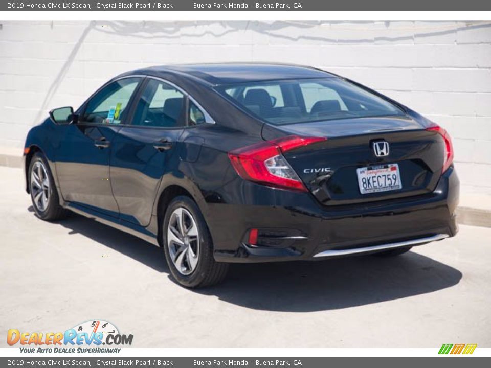 2019 Honda Civic LX Sedan Crystal Black Pearl / Black Photo #2