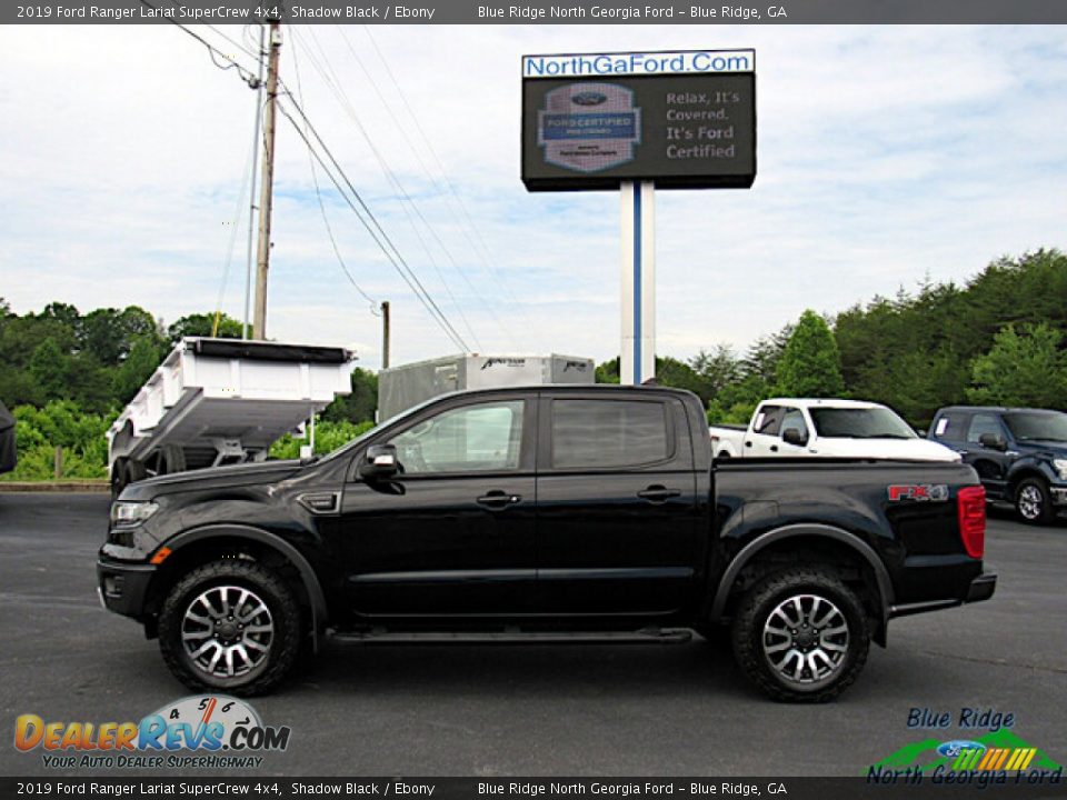 2019 Ford Ranger Lariat SuperCrew 4x4 Shadow Black / Ebony Photo #2