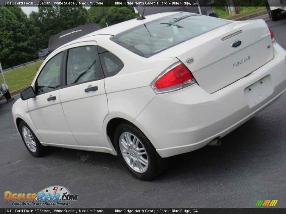 2011 Ford Focus SE Sedan White Suede / Medium Stone Photo #25