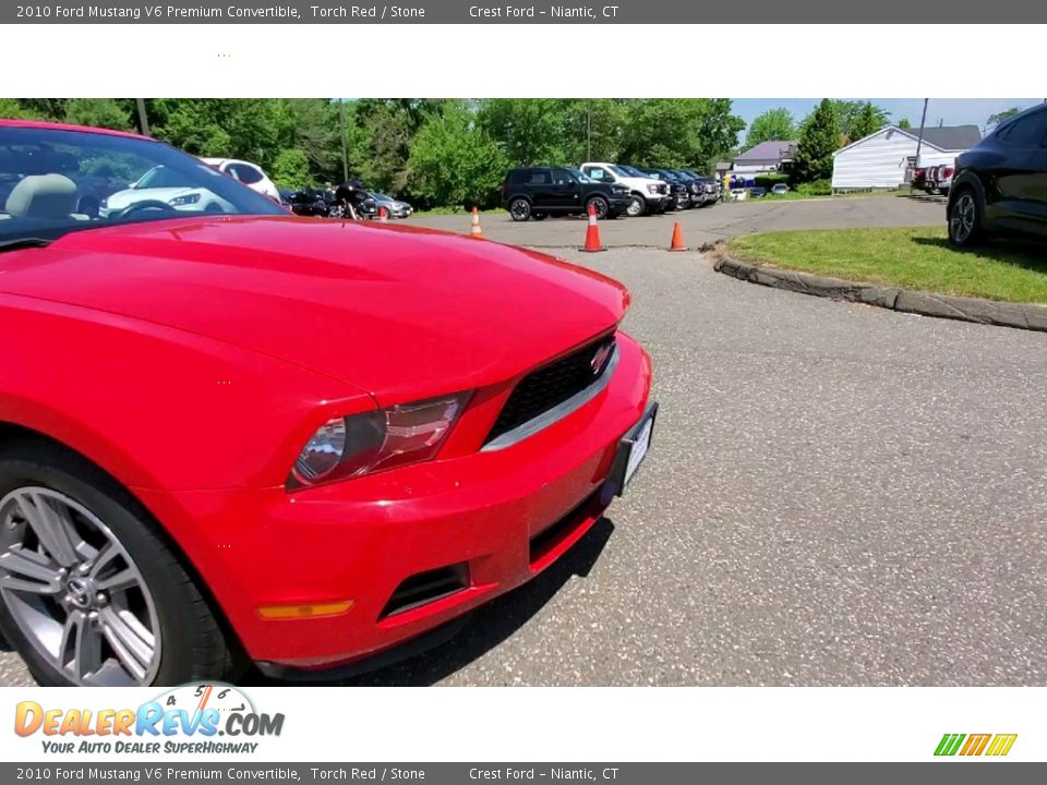 2010 Ford Mustang V6 Premium Convertible Torch Red / Stone Photo #27