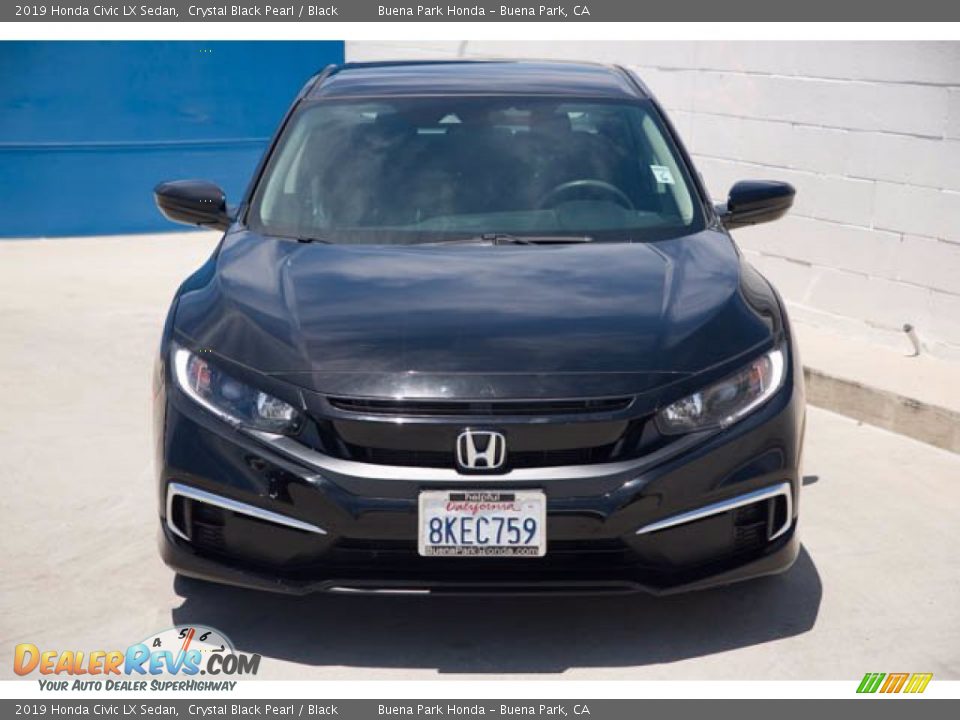 2019 Honda Civic LX Sedan Crystal Black Pearl / Black Photo #7