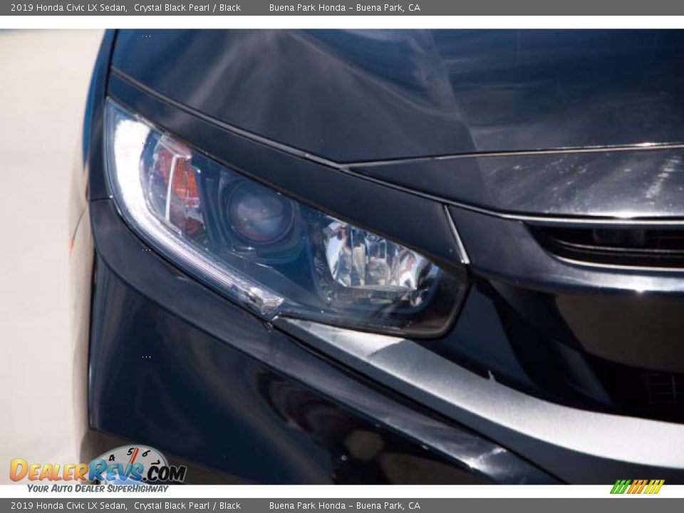 2019 Honda Civic LX Sedan Crystal Black Pearl / Black Photo #8