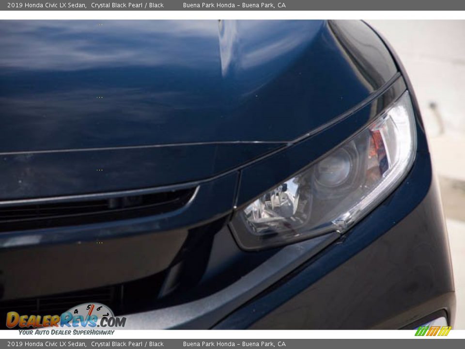 2019 Honda Civic LX Sedan Crystal Black Pearl / Black Photo #9