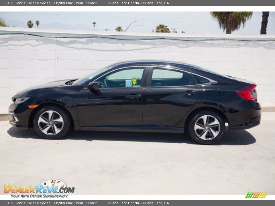 2019 Honda Civic LX Sedan Crystal Black Pearl / Black Photo #10