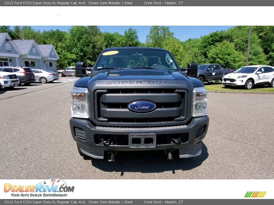 2013 Ford F250 Super Duty XL Regular Cab 4x4 Green Gem Metallic / Steel Photo #2