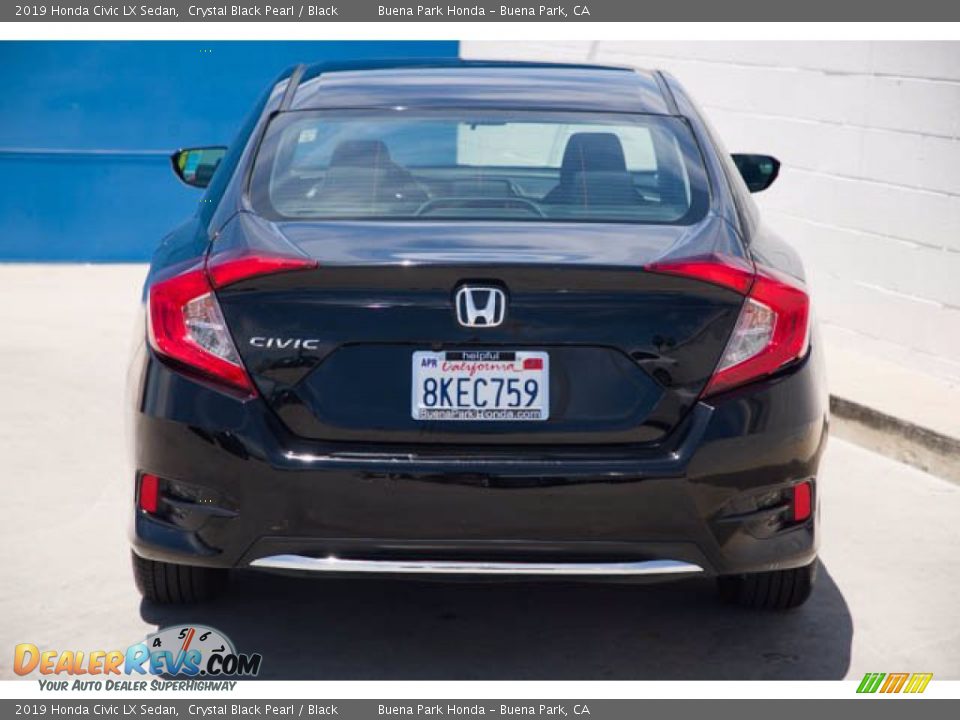 2019 Honda Civic LX Sedan Crystal Black Pearl / Black Photo #11