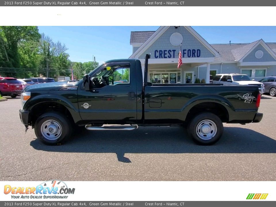 2013 Ford F250 Super Duty XL Regular Cab 4x4 Green Gem Metallic / Steel Photo #4