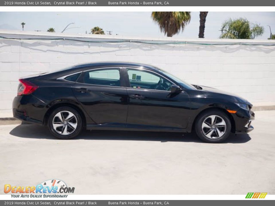 2019 Honda Civic LX Sedan Crystal Black Pearl / Black Photo #14