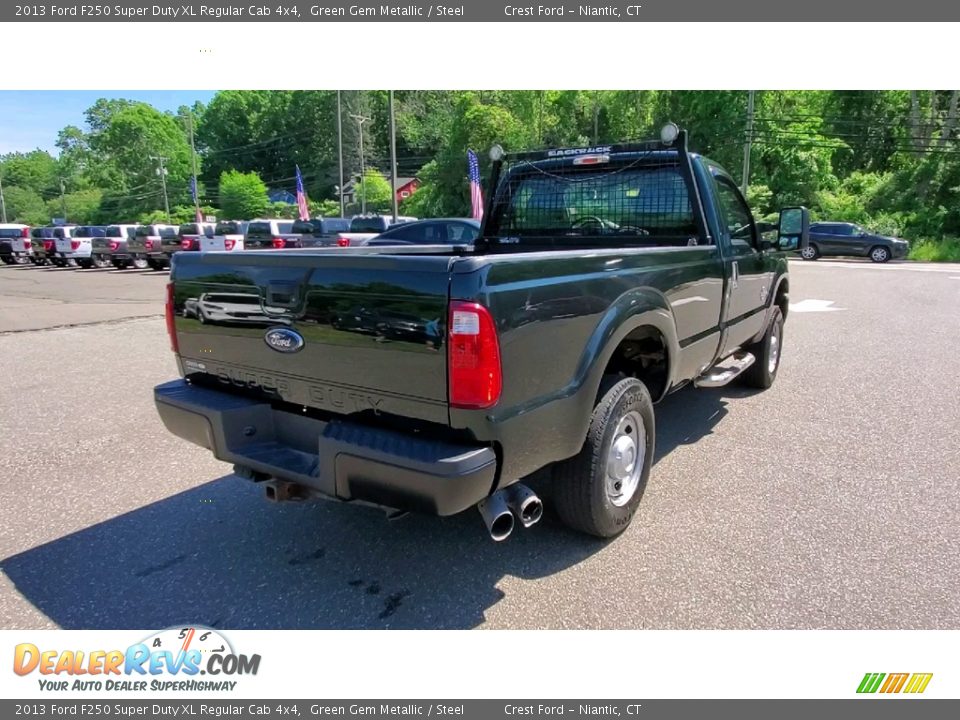 2013 Ford F250 Super Duty XL Regular Cab 4x4 Green Gem Metallic / Steel Photo #7