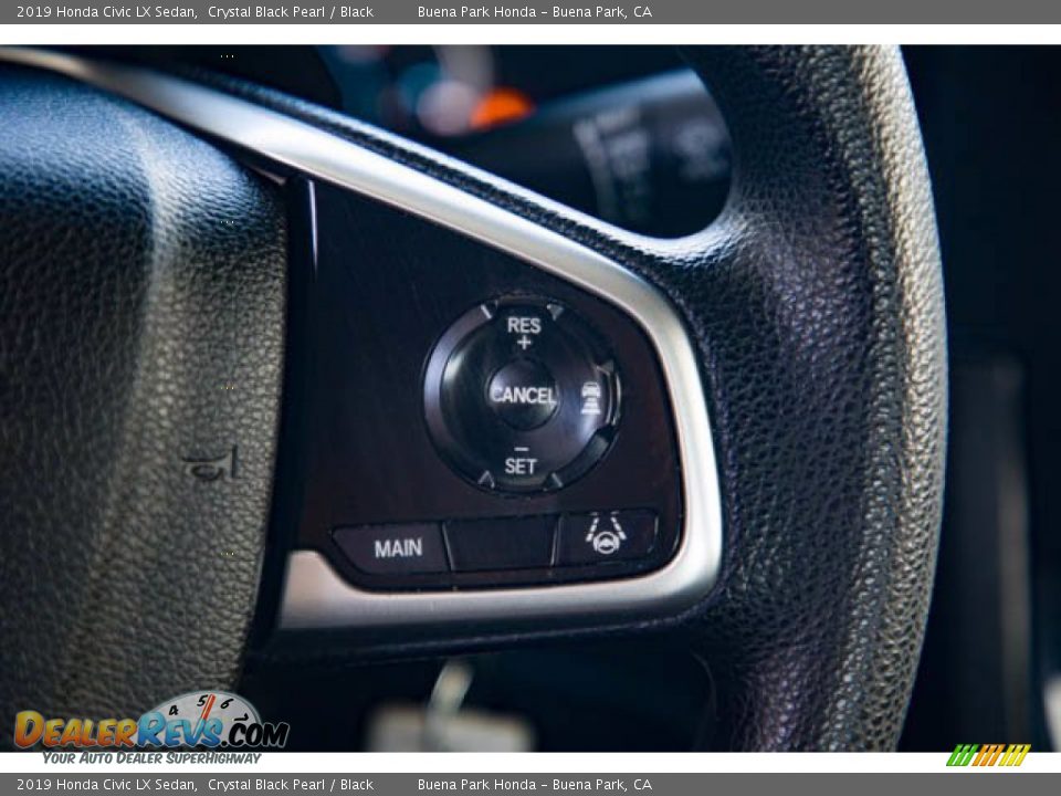 2019 Honda Civic LX Sedan Crystal Black Pearl / Black Photo #17