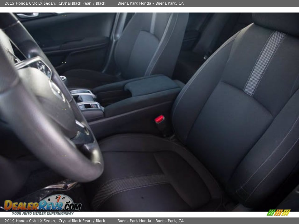 2019 Honda Civic LX Sedan Crystal Black Pearl / Black Photo #18