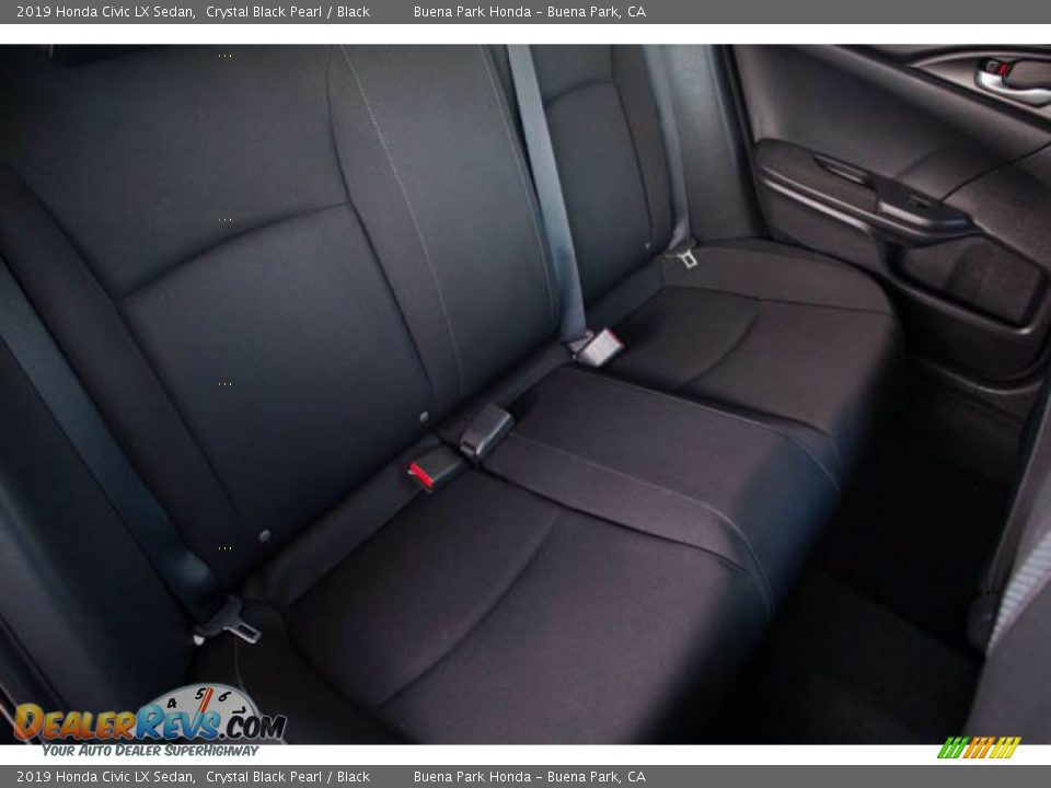 2019 Honda Civic LX Sedan Crystal Black Pearl / Black Photo #22
