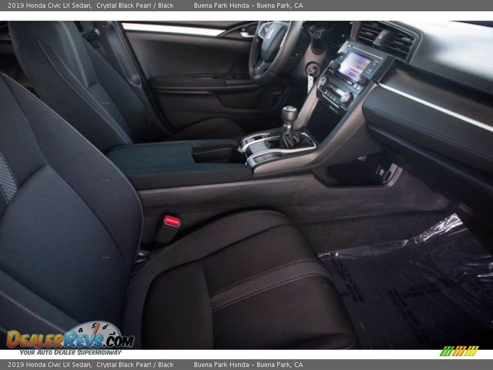 2019 Honda Civic LX Sedan Crystal Black Pearl / Black Photo #23