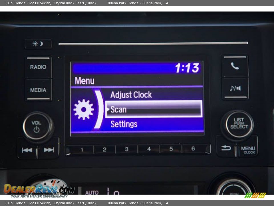 2019 Honda Civic LX Sedan Crystal Black Pearl / Black Photo #25